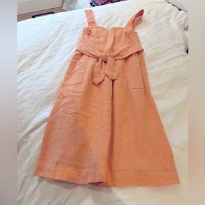 Anthropologie peach apricot sundress adjustable straps! Size 6 eu 38 cotton